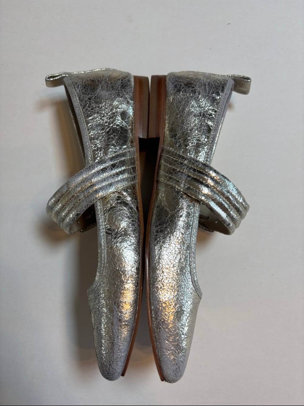 Dolce Vita Arora Silver Metallic Mary Jane Flats Women Size 6.5 - Picture 8 of 14